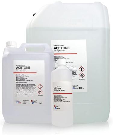 Pure Acetone - Acrylic Nail Remover Nail Polish Remover 99.8% (1L Jerry Container) Clear - Buy Online on GoSupps.com