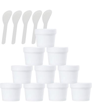 empty jars with lids cosmetic jar B0CKBRDC1B12 PC Empty 50ml Pink Facial Mask Wide Mouth Plastic Jars 50g Leakproof Cosmetic Pot Container with Lids with 6 PC Spatula (Color : Roze Size : 100ml) (C