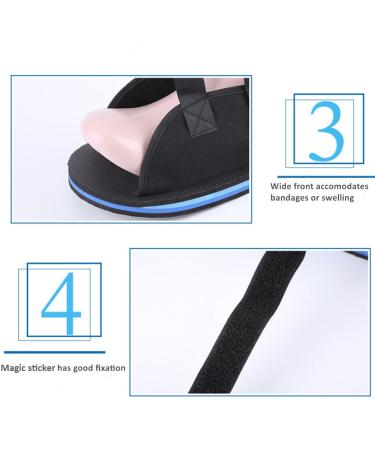 WEEOATAR Adjustable Post-op Shoe - Medical Boot for Post-Surgery Recovery Broken Foot Stress Fractures & Bunions - Orthopedic Shoe for Left/Right Foot (MD Black - Buy Online on GoSupps.com