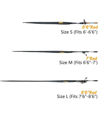 Dr.Fish Fishing Rod Socks - Tangle-Free Nylon Sleeves for 7'6 to 8'6 Rods - Buy Online on GoSupps.com