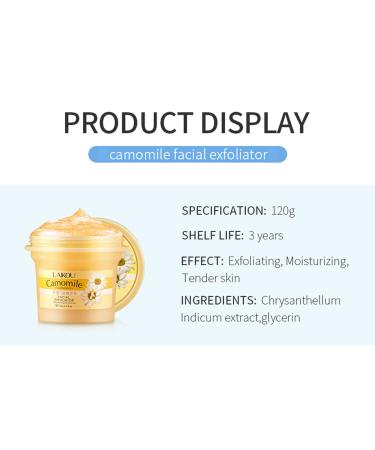 Camomile Face Exfoliator Gel Scrub Gentle Body & Facial Peeling for Deep Pore Cleansing | Smooth & Tender Skin - Buy Online on GoSupps.com