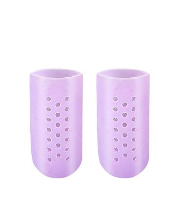 Gel Toe Caps - Breathable Toe Protectors for Blisters, Corns, Hammer Toes - Toe Sleeves for Friction Pains & Callous Remover - Purple XS - Buy Online on GoSupps.com