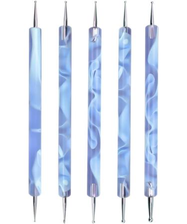 Jinlaili 5PCS Nail Dotting Pen Set - Nail Art Painting & Sculpting Tool for Manicure & Embossing - Blue - Buy Online on GoSupps.com