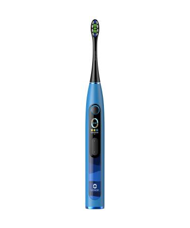 Oclean X10 Smart Sonic Electric Toothbrush 5 Brushing Modes 3h-Quick Charge for 60 Days 2 Min Timer & Pressure Sensor IPX7 Blue
