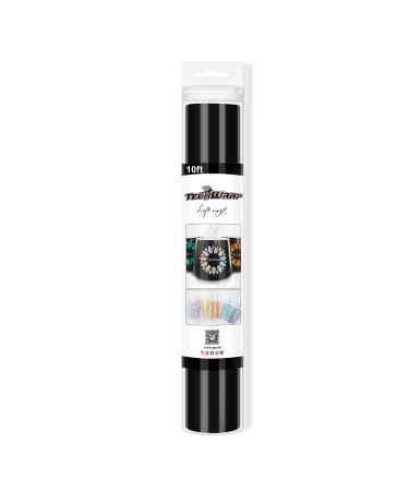 TECKWRAP 001 Vinyl Glossy Permanent Adhesive Vinyl for Craft Decal Projects 12 x 10ft  Glossy Ink Black