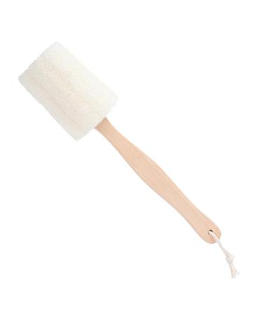 Yardwe Luffa Bath Brush Back Brush with Long Wooden Handle Luffa Cucumber Sponge for Bath Shower Body Peeling