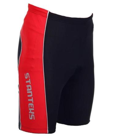 Stantks bike pants short bike pants shorts without carriers bike underpants cyclist pants with bike pro-air 3D coolmax sponge seat cushion with a high dense men's women unisex breathable reflectors thermo leggings SR0041 m black/red