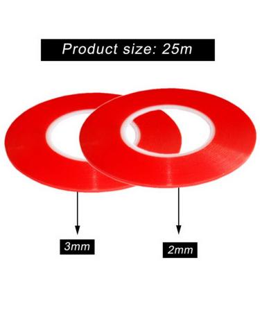 Pimoys 2mm/3mm x 25m Double Sided Phone Repair Adhesive Tape - 2 Rolls, Heat Resistant & High Adhesion Transparent Acrylic Tape for LCD Screen & Touch Screen Repair - Buy Online on GoSupps.com