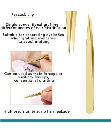 Grafted Eyelash Tweezers High-Precision Flowering Tweezers Multi-Functional False Eyelashes Tweezers Tool Special Tweezers for Eyelashes 4 Styles (Peacock Clip) - Buy Online on GoSupps.com