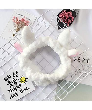 Deer Antler Spa Headband for Women - Soft Coral Fleece Hair Band for Face Washing and Makeup - Christmas Elk Gift - Buy Online on GoSupps.com