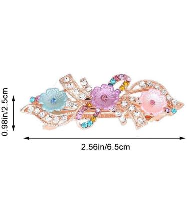 Rhinestone Pearl Hair Clips Metal Hair Clips Antique Crystal Barrette Women's Hair Accessories for Bridal Wedding Multicolour - Buy Online on GoSupps.com