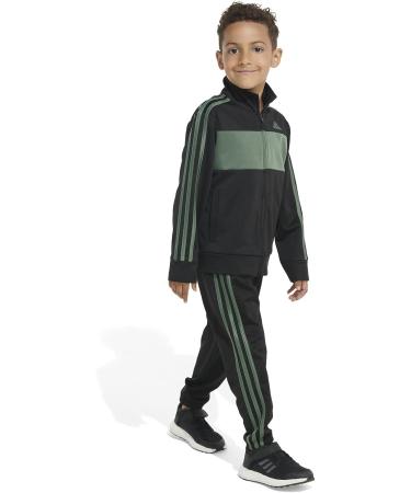 adidas Boys' Tricot Jacket & Pant Set - Essential Black/Green - Size 6 - Buy Online on GoSupps.com
