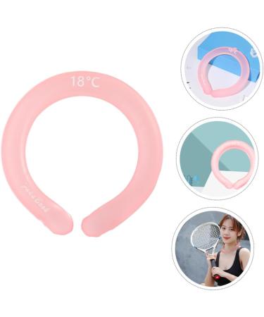NOLITOY Ice Bolster Cooling Neck Collar - Summer Heat Prevention Ice Pad - Pink Ice Crystal Mixture 18x17x2CM - Outdoor Comfort - Buy Online on GoSupps.com