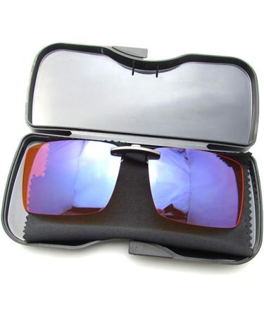 Buy Vyzia Clip-On Blue Light Blocking Glasses | Fits Over Prescription Glasses | Reduces Eye Strain & Induces Sleep | Orange Lenses for Better Sleep - Buy Online on GoSupps.com
