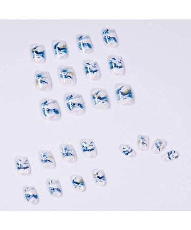 Bufenia Artificial Nails - Square Short White Gradient - 24pcs | International Shipping Available - Buy Online on GoSupps.com