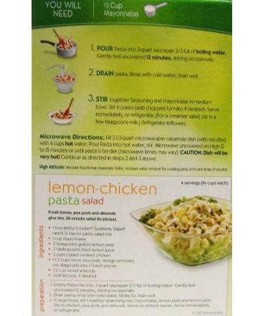 Betty Crocker Suddenly Pasta Salad  Pasta Dinner Kit - Ranch & Bacon - 7.5 oz - Buy Online on GoSupps.com