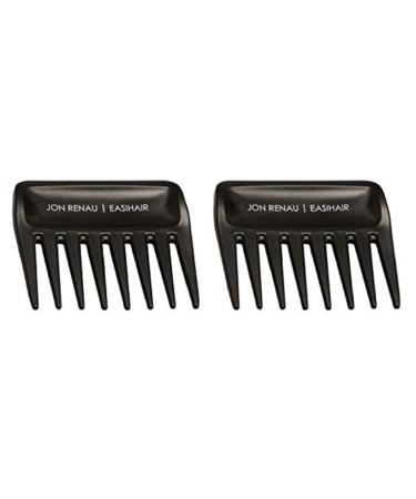 Set of 2 Wide Tooth Combs by Jon Renau & easiHair for Synthetic  Heat Friendly HD Fiber and Human Hair