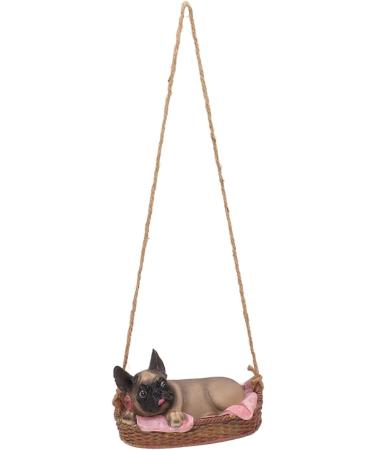 Swing Dog Garden Statue Durable Cute Ornament for Yard and Home Animal Gift (Gray) Grey - Buy Online on GoSupps.com