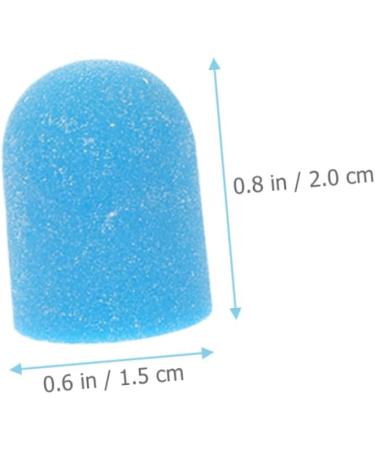 Healeved 1 Set Nail Color Sand Cap Nail Art Polishing Caps Nail Polisher Caps Electric Tool Nail Bit Fine Grit Nail Art Tools Electric Nail File Replacement Sandblasting Nail Flakes Corner 2x1.5cm Blue - Buy Online on GoSupps.com