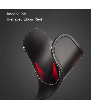 Adjustable Forearm Canes for Adults Black Folding Aluminum Crutches Lightweight Comfortable Elderly Walker Travel and Work Use (Color : Black(1 Pair)) Anniversary Lucky Star - Buy Online on GoSupps.com