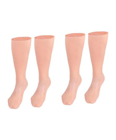 FRCOLOR 2 Pairs Exfoliating Moisturizing Socks Women's Knee Socks Protection Sebs