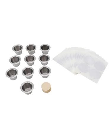 Capsules de caf Rechargeables 10 Pi ces Tasse Dosettes cologiques R sistantes en Acier Inoxydable pour les Amateurs de sant