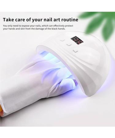 Dajidafu 1 Pair Manicure Protection Glove Hands Sun-proof Protector Baking Lamp Nail Art Gloves Household Professional Salon - Buy Online on GoSupps.com