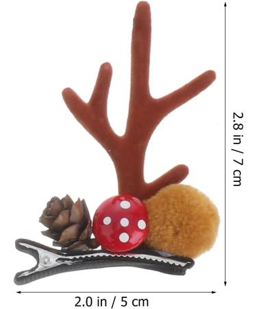 4 Pairs Antler Hair Clips Reindeer Hair Clips Christmas Reindeer Antlers Hair Clips Cute Reindeer Hair Barrettes for Women and Girls - Buy Online on GoSupps.com