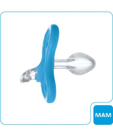 Shop MAM 100% Silicone Pacifier Comfort for Newborns - Extra Small & Light | 4-Pack with Sterilization Boxes | Ideal for Boys | International Shipping Available - Buy Online on GoSupps.com
