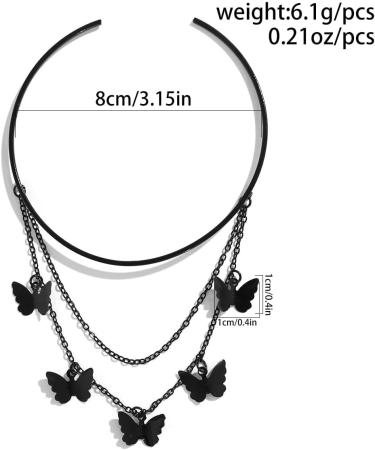 Butterflies Pendant Tassels Arm Cuff - Black Punk Jewelry for Halloween Party & Special Occasions - Buy Online on GoSupps.com