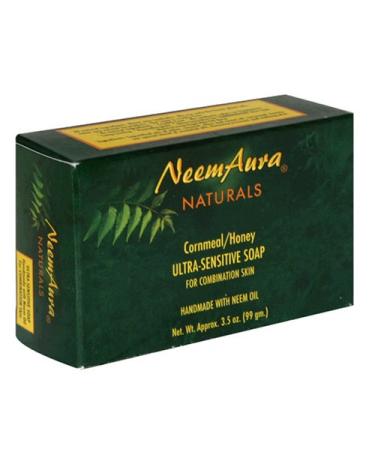 Neemaura Naturals Ultra Sensitive Soap  Cornmeal And Honey  3.5 oz (99 g)