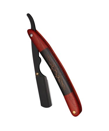 Housoutil Men Razors for Shaving Barber Blade Mustache Trimmer Foldable Razor Eyebrow Grooming Scissor Metal Hair Shaper Scalp Massager Comb Horn Travel Beard Cutter Stainless Steel Shave