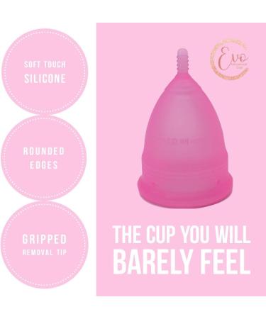 Menstrual Cup - 2 Period Menstruation Cups - Soft Flexible Medical Grade Silicone for Comfort and Fit - Size Small and Large - Sanitary Pad and Tampon Alternative (Large) L (Pack of 2) - Buy Online on GoSupps.com