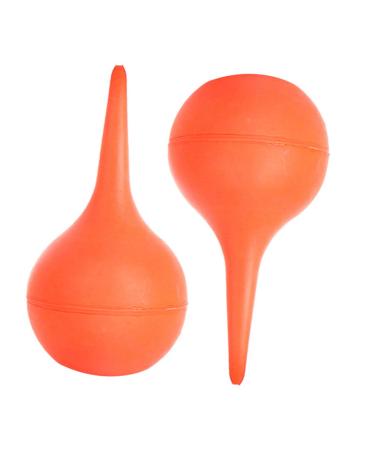 Healeeved 2 piece of earwall ball plastic syringe light bulb for toddlers squeez-eared bulb ear drops for ear wax removal rubber orange ear squeezes