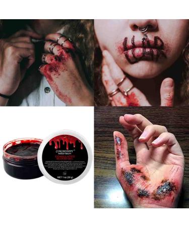 COKOHAPPY Stipple Sponges and Fake Scab Blood Kit for Halloween Makeup - Buy Online on GoSupps.com