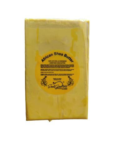 SmellGood Yellow color Raw Unrefined Ghana Africa Pure 5 Pounds  yellow  Shea Butter  80 Ounce Shea Butter 5 Pound (Pack of 1)