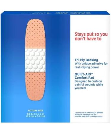 Band-Aid Tru-Stay Plastic Strips Adhesive Bandages 60 ct - Pack of 2 - Buy Online on GoSupps.com