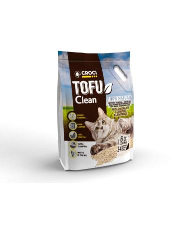 Croci tofu clean litter 6l - clumping cat litter biodegradable rinses in the toilet 100 % vegetable long -lasting odor -inhibiting sand 6 LT - Buy Online on GoSupps.com