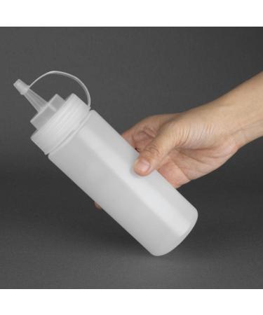 12oz Squeeze Bottle -Wide Mouth Clear Ideal for Sauce Ketchup Mustard Mayonnaise Oil Vinegar Salad Dressing (Pack of 2) 12oz (Pack of 2) Clear - Buy Online on GoSupps.com