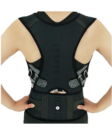 Posture Corrector Clavicle Shoulder Back Support Brace Corset Fully Waist Trainer Belt Adjustable Compression Waist Trainer Wrap for Men Women (Color : Size : X-Small) (Black X)