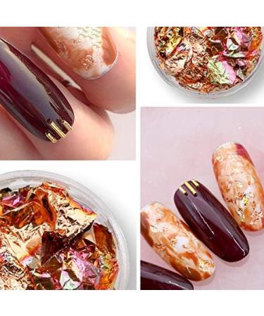12 Boxes Nail Art Foil Glitter Flakes in Gold, Silver & Copper - Nail Sequins for Decorations - Buy Online on GoSupps.com