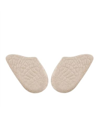 Shoe Heel GEL Shock Absorption Anti-wear Foot Heel Protectors Women Comfort Stand for Heel Spurs and Heal Dry Cracked Heels(Flannel Apricot Large)