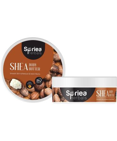 Sp..riea Herbals Natural Shea Body Butter Cream with Vitamin-E Shea & Cocoa Butter for Deep Nourishment & Body Moisturization | Reduces Strechmarks Softens Rough & Dry Skin (Pack of 2-200gm each)