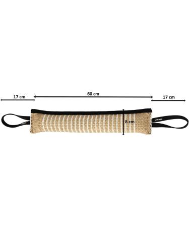 Dingo Gear Extra Strong Jute Bite Sausage Dog Toy - 60x8 cm IPO Training - Durable with 2 Holders | International Shipping Available - Buy Online on GoSupps.com