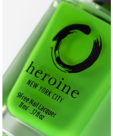 Heroine.nyc TOXIC TREAT Neon Green Nail Polish - Cruelty-Free, Vegan & Non-Toxic Formula - 0.37 fl. oz. - 9-Free - 1 Bottle - Buy Online on GoSupps.com