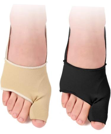 Hallux Valgus Sleeve & Toe Straighteners Set - Bunion Protector & Hammer Toe Straightener - Black 9x6.8cm - Buy Online on GoSupps.com