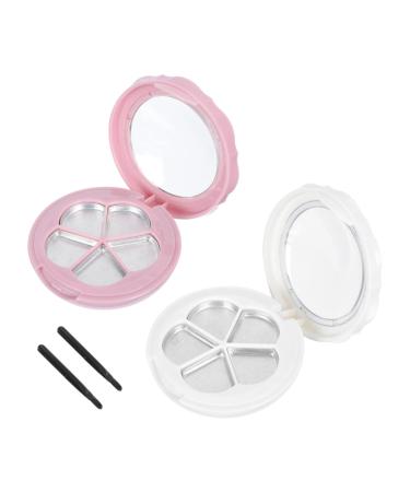 CALLARON 2ensembles Bo te Cosm tiques avec Plateau pour L vres Bo tier Fards Paupi res Compartiment et Pot de Blush Rechargeable Couleur