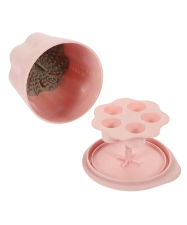 SOESFOUFU 1set Makeup Brush Cleaning Bowl Brush Cleaner Kit Makeup Brush Cleaner Makeup Cleaner Portable Brush Cleaning Tool Beauty Kit Scrubber Brush Clean Cushion Cleaning Box Pp Cosmetic 8.5X8X6.8CM Pink