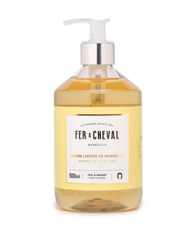 Fer Cheval Marseille Liquid Soap Honey Almond Liquid Soap Organic French Savon Liquide De Marseille Soap Honey & Almond 500ml/16.9fl oz