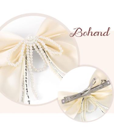 Bohend Large Rhinestone Hair Clip - Beige Loop Hair Accessory for Women & Girls | Perfect for Parties - Buy Online on GoSupps.com